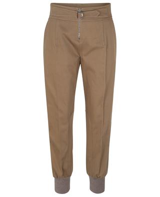 Tapered cotton twill cargo trousers CHLOE