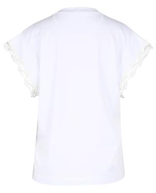 T-Shirt aus Bio-Baumwolle mit Tulpen-Spitze CHLOE