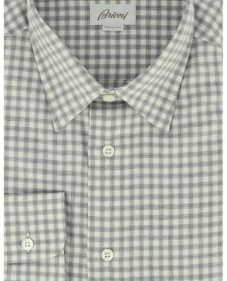 Cotton and cashmere gingham check shirt BRIONI