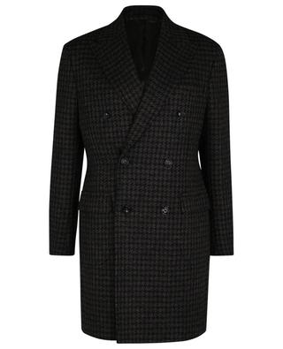 Virgin wool coat adorned with houndstooth check BARBA