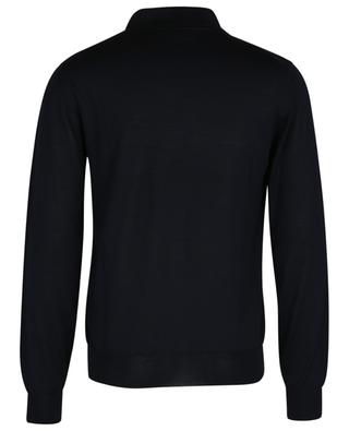 Long-sleeved wool, silk and cotton knit polo shirt BRIONI