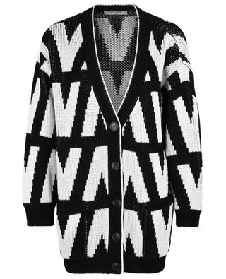 Oversize-Cardigan aus Baumwolle Optical Valentino VALENTINO