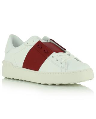 Open bicolour leather low-top lace-up sneakers VALENTINO