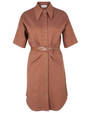 Short cinched shirt dress with gatherings and belt VICTORIA VICTORIA BECKHAM