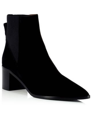 Donaci 55 block heeled pointy toe suede ankle boots ATP ATELIER