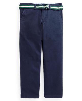 Belted slim fit stretch twill children's trousers POLO RALPH LAUREN