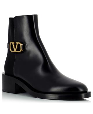 VLogo Signature 30 flat smooth leather ankle boots VALENTINO