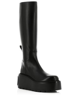 VLogo wedge sole leather boots VALENTINO