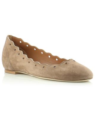 Camoscio Suede ballet flats with scalloped edges BONGENIE GRIEDER