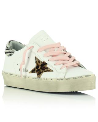 Hi Star Classic leather platform sneakers with leopard star GOLDEN GOOSE