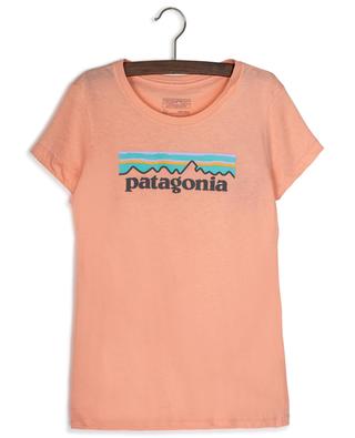 T-shirt fille en coton bio imprimé logo PATAGONIA