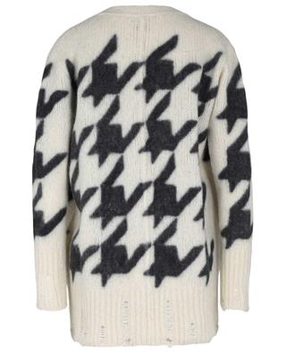 Macro houndstooth adorned jumper with dropped stitches AVANT TOI