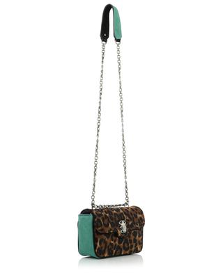 Mini Ava suede and python leather shoulder bag CLARIS VIROT