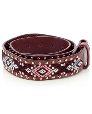 Sumba embroidered studded belt without buckle CLARIS VIROT