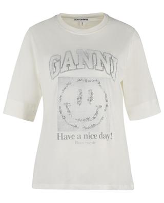 Smiley organic cotton T-shirt GANNI