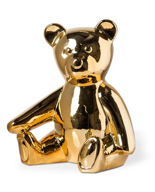 Teddy gold-tone porcelain moneybox POLS POTTEN