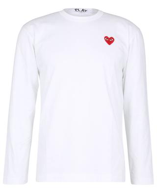 Langarm-T-Shirt aus Jersey mit Patch Red Heart COMME DES GARCONS PLAY