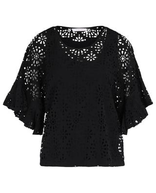 Laser cut top with pleated ruffles SEE BY CHLOE
