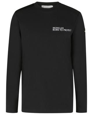 Langarm-Materialmix-T-Shirt Born To Protect MONCLER