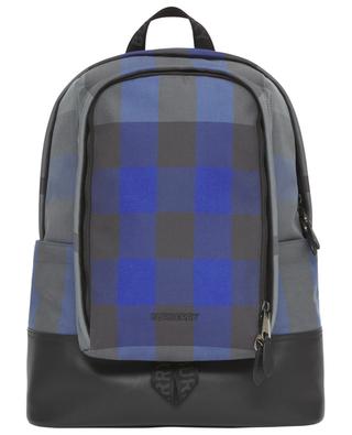 Jack Large checked organic cotton and leather backpack BURBERRY