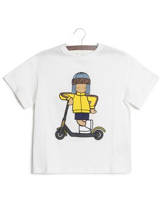 Jungen-Kurzarm-T-Shirt mit Print Scooter FENDI