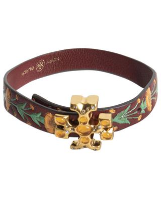 Roxanne embroidered leather bracelet TORY BURCH