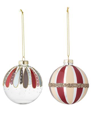 Set de deux boules de Noël en verre Solina BLOOMINGVILLE