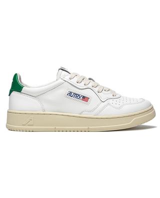 Autry 01 leather low-top sneakers with green detail AUTRY
