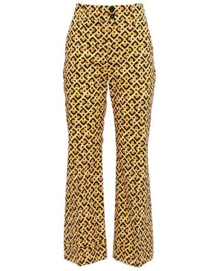 Hendrix Puzzle Rosa cropped flared high-rise trousers LA DOUBLEJ