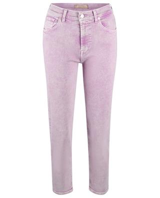 Malia Colored Luxe Vintage Orchid cropped straight-fit high-rise jeans 7 FOR ALL MANKIND