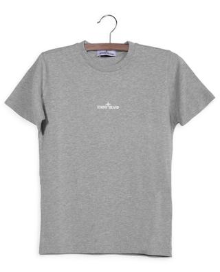 T-shirt en coton garçon imprimé logo STONE ISLAND JUNIOR