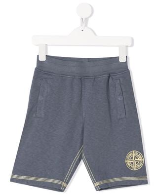 Bestickte Jungen-Sweat-Shorts 41043 Malfilé_Garment Dyed STONE ISLAND JUNIOR