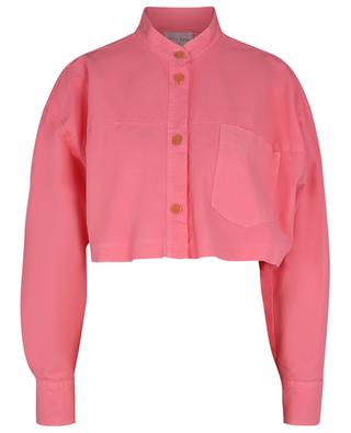 Cropped oversize cotton lightweight shirt jacket FORTE FORTE
