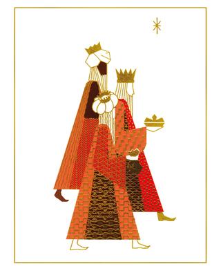 Set mit 10 Weihnachtskarten Three Kings CASPARI