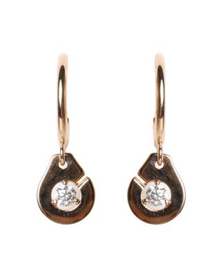 Menottes R8 pink gold and diamond hoop earrings DINH VAN