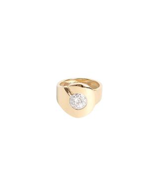 Menottes R15 yellow gold and diamond ring DINH VAN