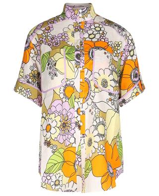 Farrah oversized floral linen shirt ALEMAIS
