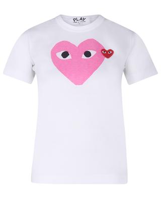Kurzarm-T-Shirt Neon Heart and Red Heart COMME DES GARCONS PLAY