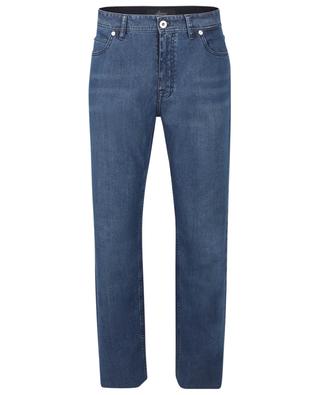 Regular-fit cotton and linen jeans BRIONI