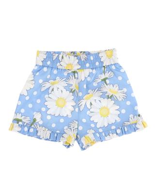 Daisy printed girls' poplin shorts MONNALISA