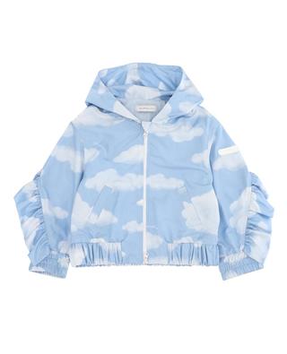 Cloud printed lightweight girls' jacket MONNALISA