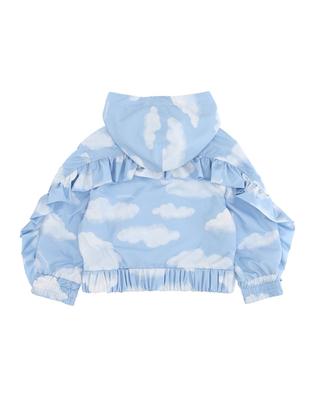 Cloud printed lightweight girls' jacket MONNALISA