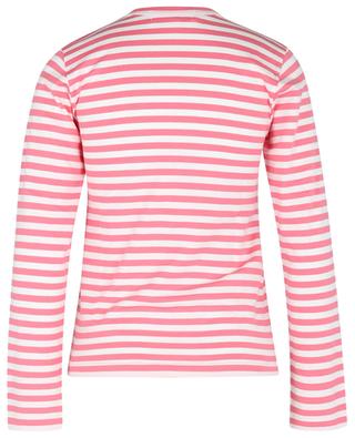 Red Heart Emblem striped long-sleeved T-shirt COMME DES GARCONS PLAY