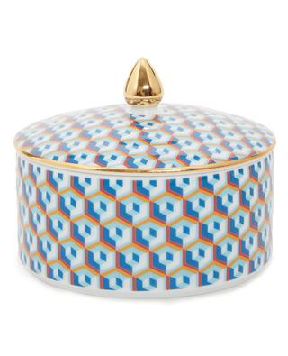 Boîte en porcelaine Cubi Blu LA DOUBLEJ