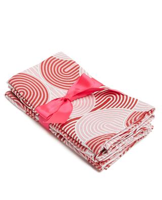 Set de deux serviettes imprimées Slinky Rosso LA DOUBLEJ