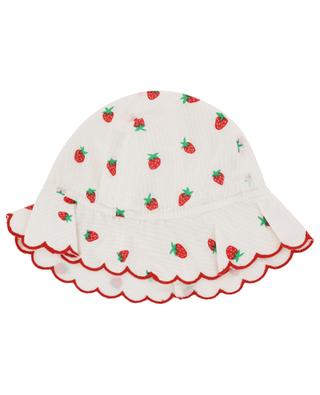 Strawberry embroidered baby bucket hat STELLA MCCARTNEY KIDS