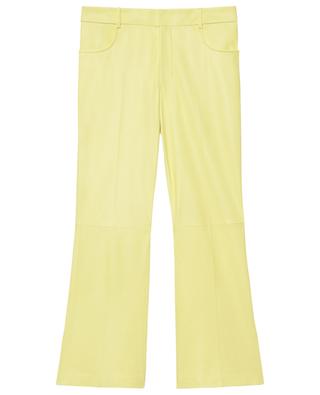 Cropped flared nappa leather trousers AMI