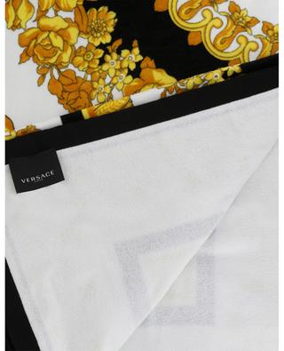 Towel with flower crest print VERSACE