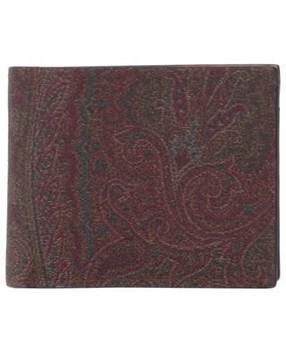 Paisley printed canvas and leather wallet ETRO