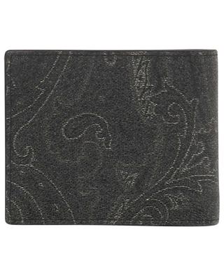 Paisley printed canvas and leather wallet ETRO